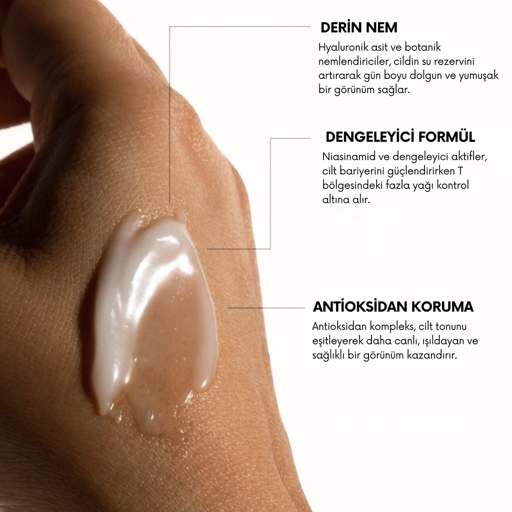 Nialuca Serum & Hydract Balancing Cream Duo | Gözenek Sıkılaştırıcı, Enerji Verici & Nemlendirici, Bariyer Destekleyici Bakım Rutini