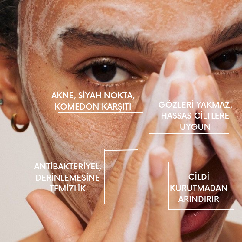 Deep Pore Cleanser – Akne, Siyah Nokta ve Komedon Karşıtı Yüz & Vücut Jeli, Salisilik asit & Çay ağacı Yağı
