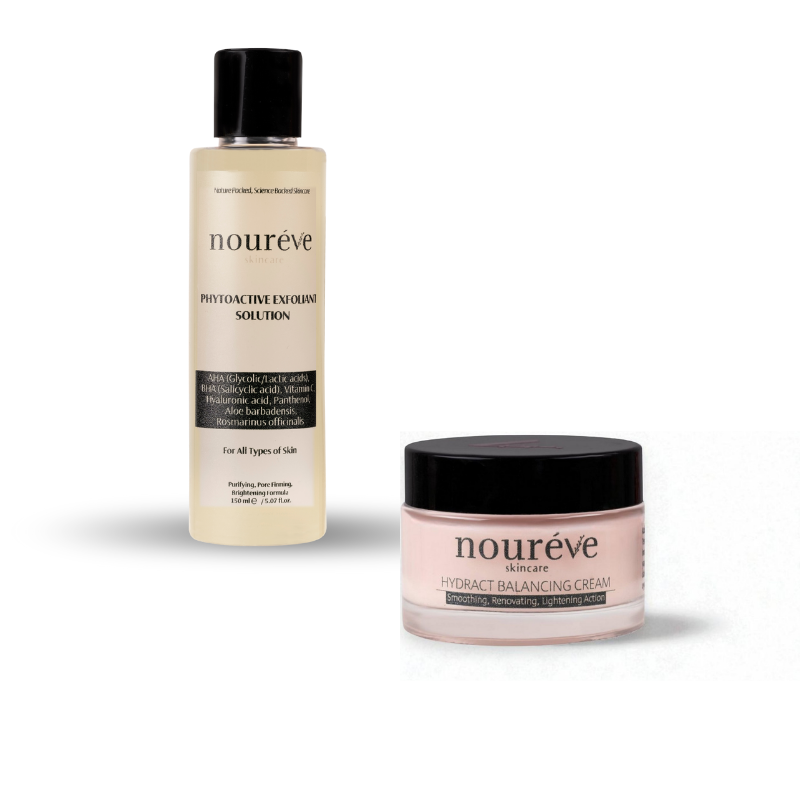 Phytoactive Exfoliant Solution & Hydract Balancing Cream Duo | Yenileyici Eksfoliasyon & Bariyer Onarıcı Yoğun Nem Bakım Seti