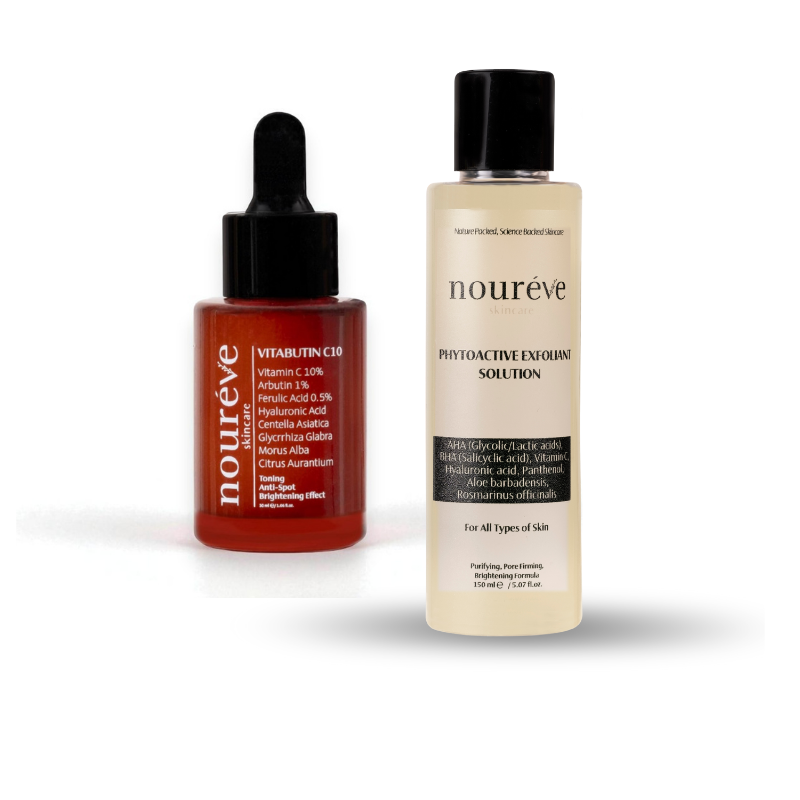 Vitabutin C10 Serum & Phytoactive Exfoliant Solution | Siyah Nokta ve Leke Karşıtı & Aydınlatıcı Cilt Yenileyici Duo