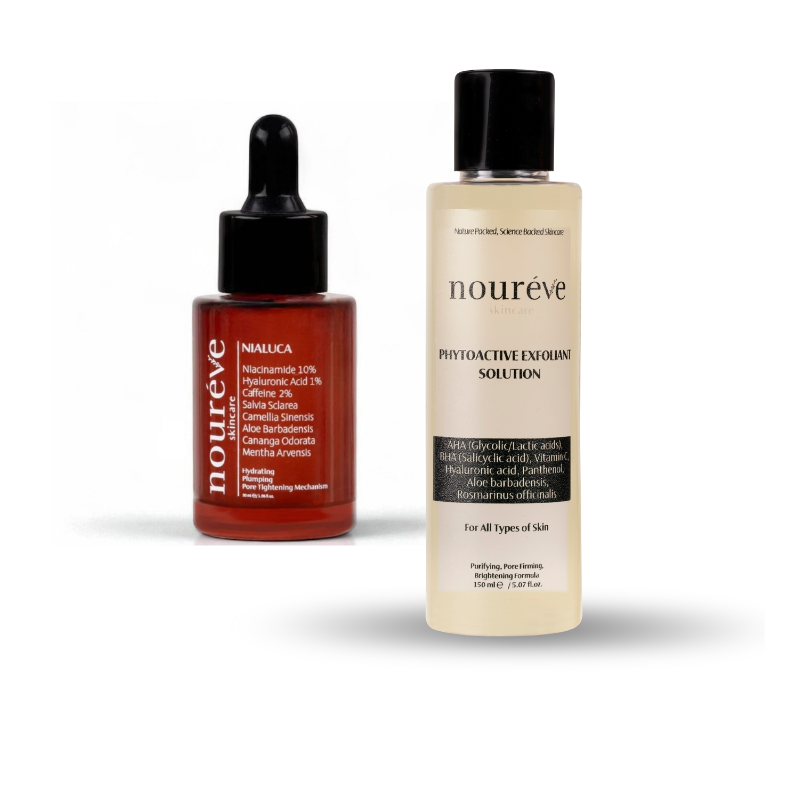 Nialuca Serum & Phytoactive Exfoliant Solution | Gözenek Sıkılaştırıcı, Siyah Nokta Karşıtı & Canlandırıcıİkili Set