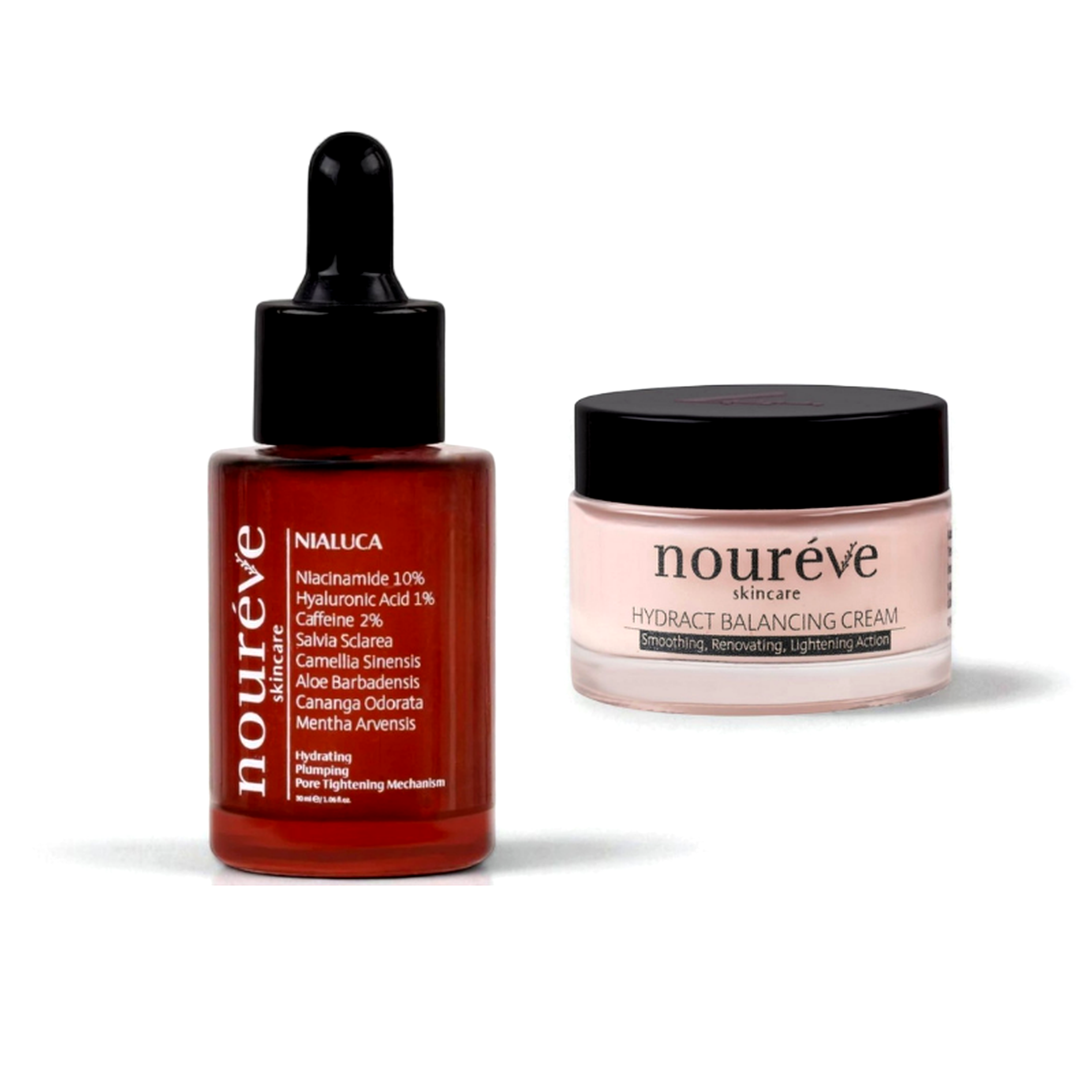 Nialuca Serum & Hydract Balancing Cream Duo | Gözenek Sıkılaştırıcı, Enerji Verici & Nemlendirici, Bariyer Destekleyici Bakım Rutini