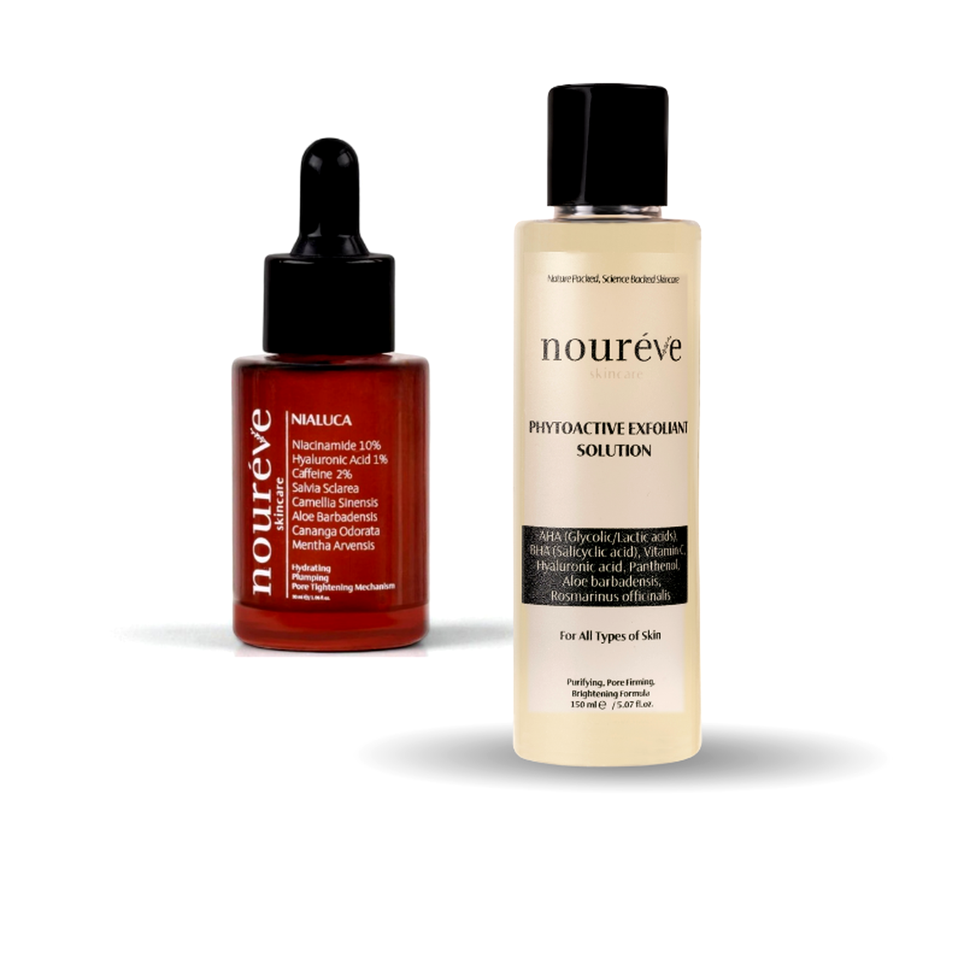 Nialuca Serum & Phytoactive Exfoliant Solution | Gözenek Sıkılaştırıcı, Siyah Nokta Karşıtı & Canlandırıcıİkili Set