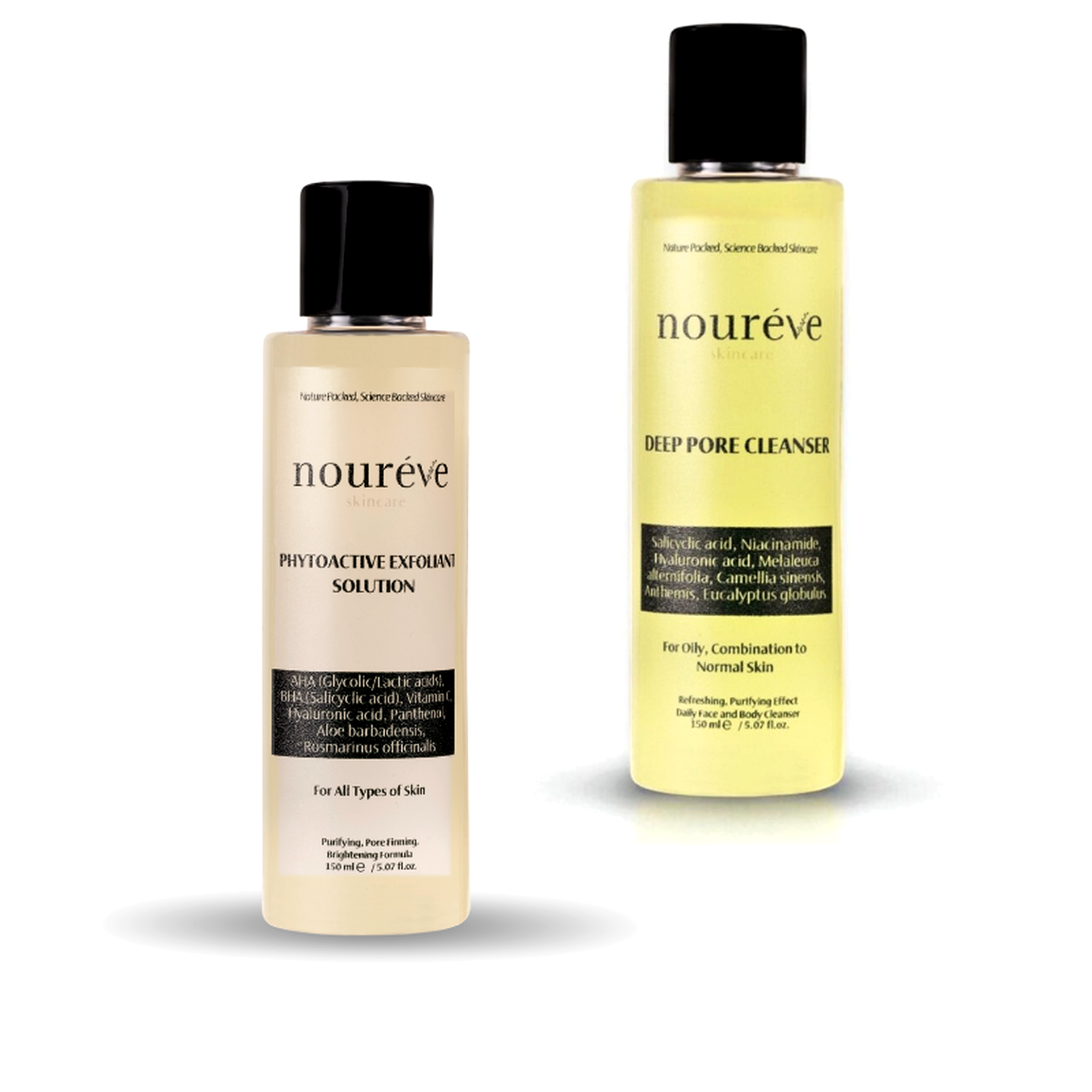 Phytoactive Exfoliant Solution & Deep Pore Cleanser Duo | Akne, Siyah Nokta, Komedon Karşıtı & Gözenek Sıkılaştırıcı Bakım Rutini