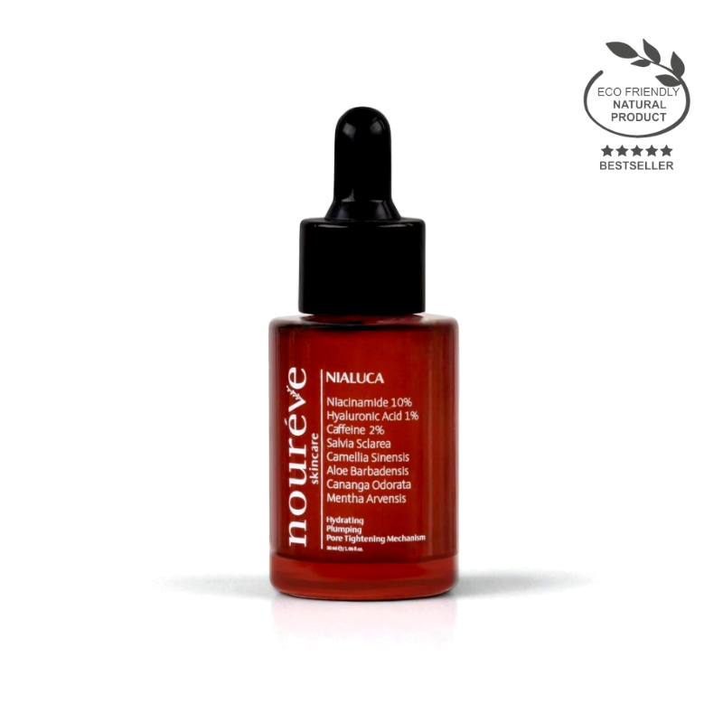 -Nialuca Serum | Gözenek Dengeleyici & Canlandırıcı | Niasinamid, Hyaluronik Asit, Kafein, Nane Yağı